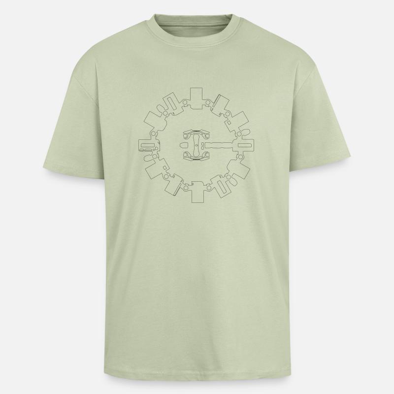 Interstellar_Endurance_w - Oversized Heavyweight Unisex T-Shirt - Leichtes Salbeigrün 