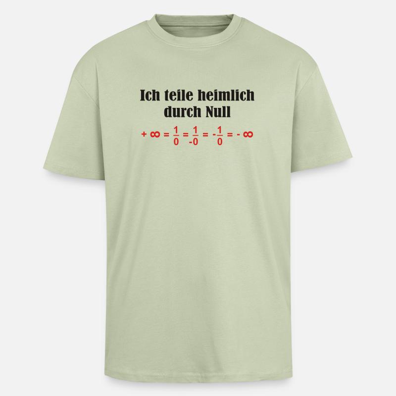 durch Null - Oversized Heavyweight Unisex T-Shirt - Leichtes Salbeigrün 