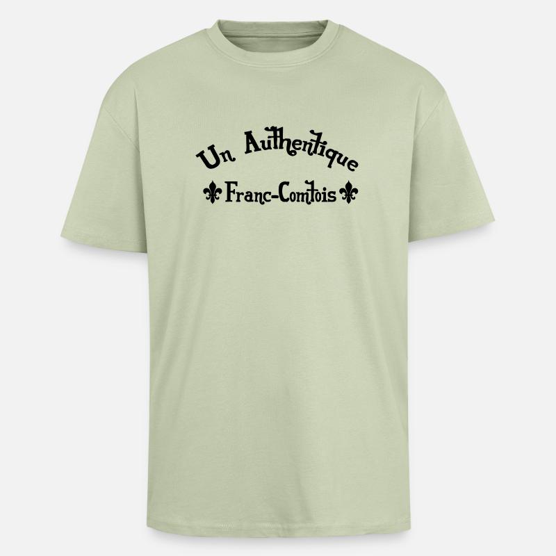 Franche-comté / Franc-Comtois / Franc-Comtoise - T-shirt unisexe oversize épais - vert sauge léger 