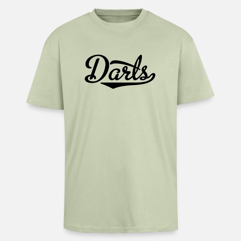 Darts - Oversized Heavyweight Unisex T-Shirt - Leichtes Salbeigrün 