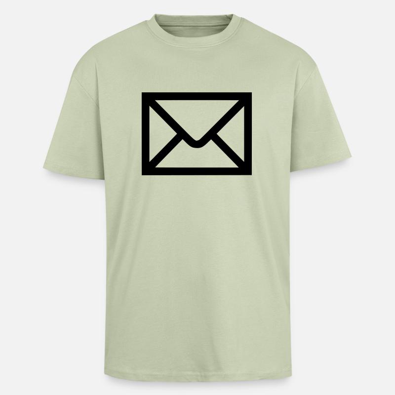 Brief - Post - Email - Oversized Heavyweight Unisex T-Shirt - Leichtes Salbeigrün 