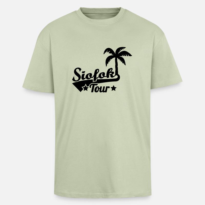 Siofok - Oversized Heavyweight Unisex T-Shirt - Leichtes Salbeigrün