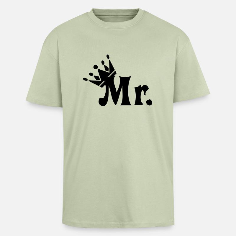 MR-Krone - Oversized Heavyweight Unisex T-Shirt - Leichtes Salbeigrün 