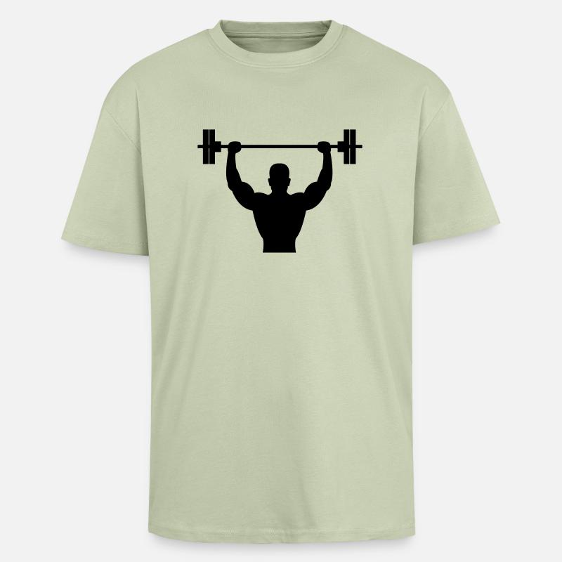 bodybuilder - Oversized Heavyweight Unisex T-Shirt - Leichtes Salbeigrün 