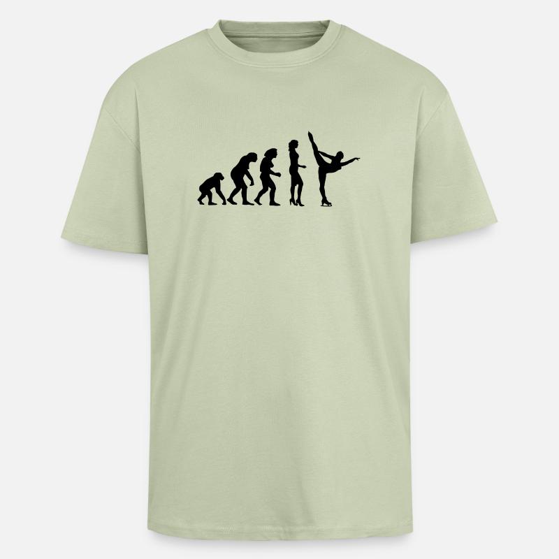 evolution_eiskunst_c_1c - Unisex Oversized Heavyweight T-shirt - soft salvia 