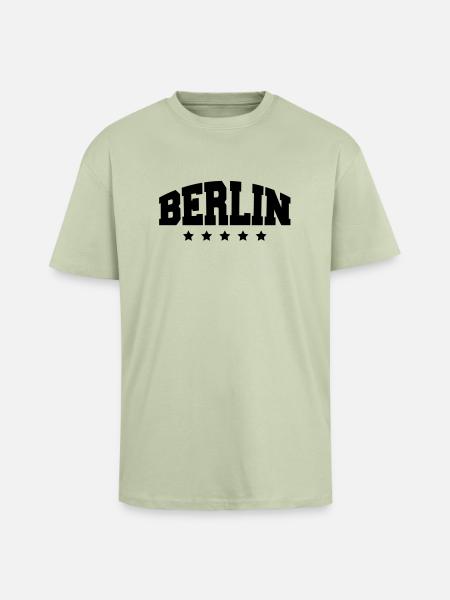 berlin_af1 - T-shirt unisexe oversize épais - vert sauge léger 