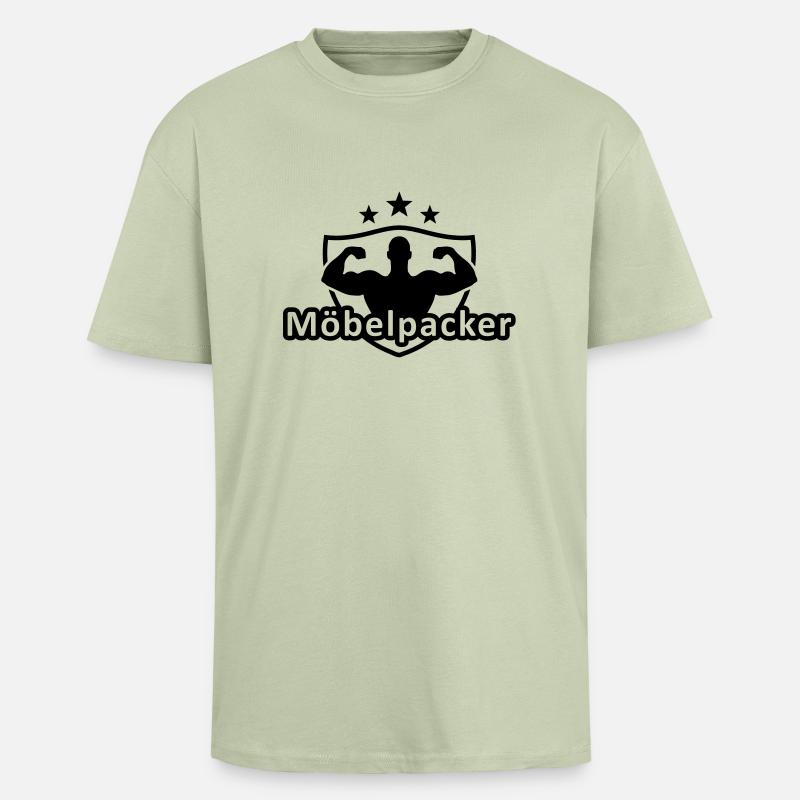 Möbelpacker - Oversized Heavyweight Unisex T-Shirt - Leichtes Salbeigrün 