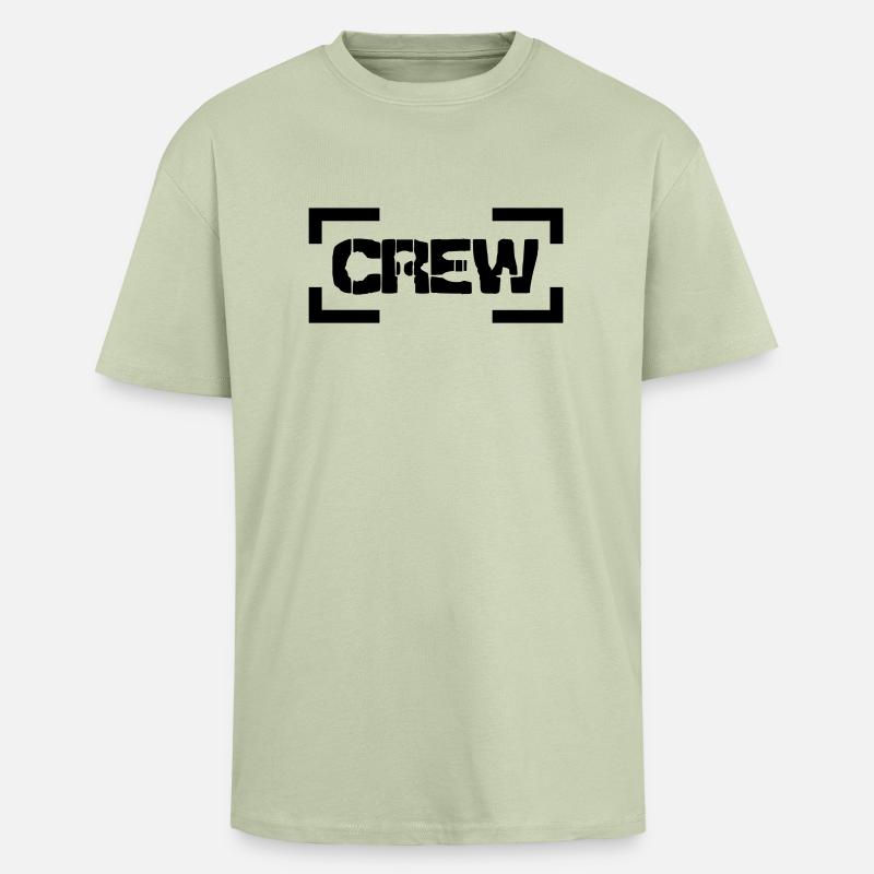 l'équipage - T-shirt unisexe oversize épais - vert sauge léger 