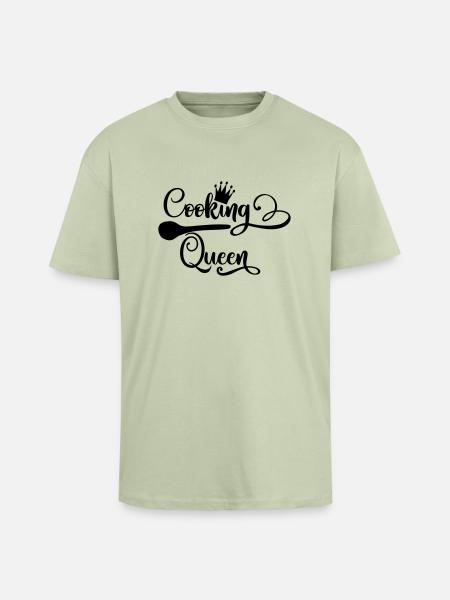 cooking_queen - Oversized Heavyweight Unisex T-Shirt - Leichtes Salbeigrün 