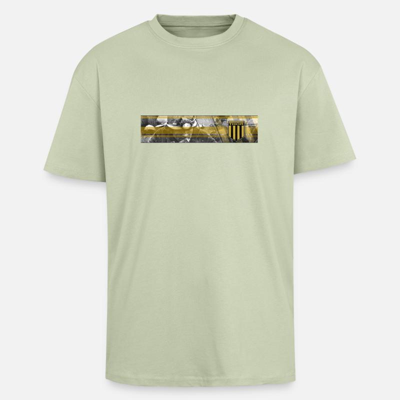 THOR MINING CREW - Oversized Heavyweight Unisex T-Shirt - Leichtes Salbeigrün 