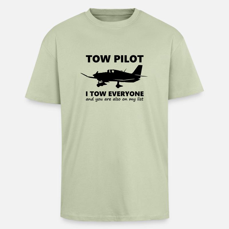 towpilot dr400 robin - Oversized Heavyweight Unisex T-Shirt - Leichtes Salbeigrün 