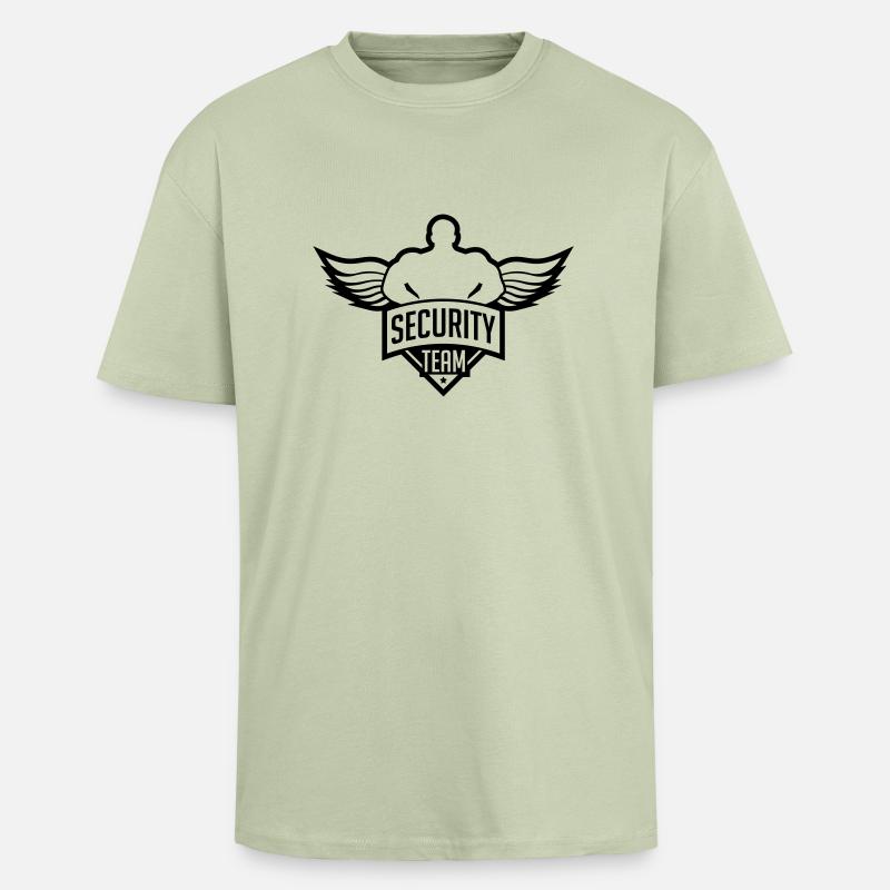 security_team_py1 - Oversized Heavyweight Unisex T-Shirt - Leichtes Salbeigrün 