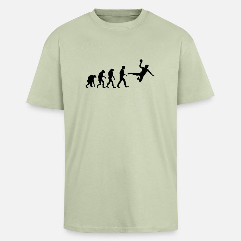 handball evolution - Unisex Oversized Heavyweight T-shirt - soft salvia 