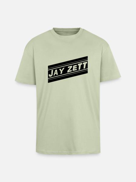 Jay Zett Trainingsjacke - Oversized Heavyweight Unisex T-Shirt - Leichtes Salbeigrün 