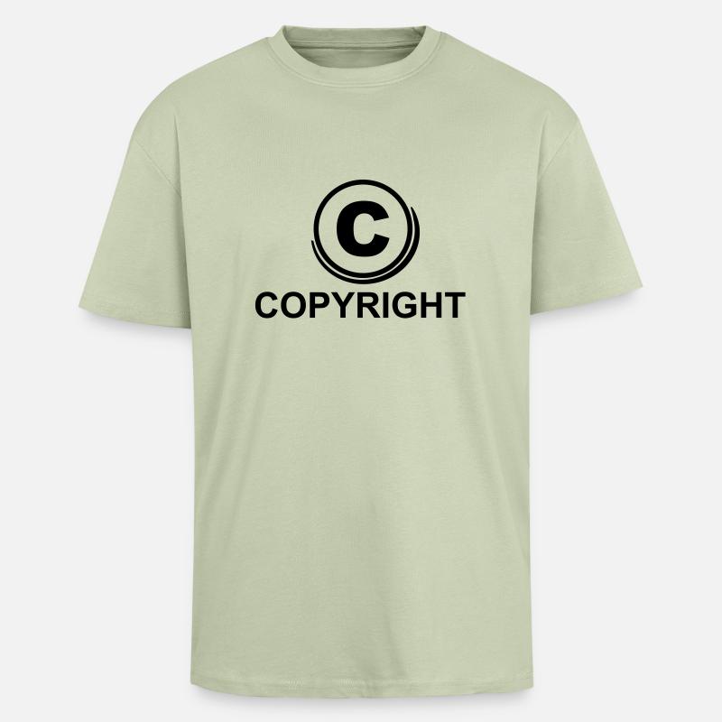 c_copyright_1f1 - Oversized Heavyweight Unisex T-Shirt - Leichtes Salbeigrün 