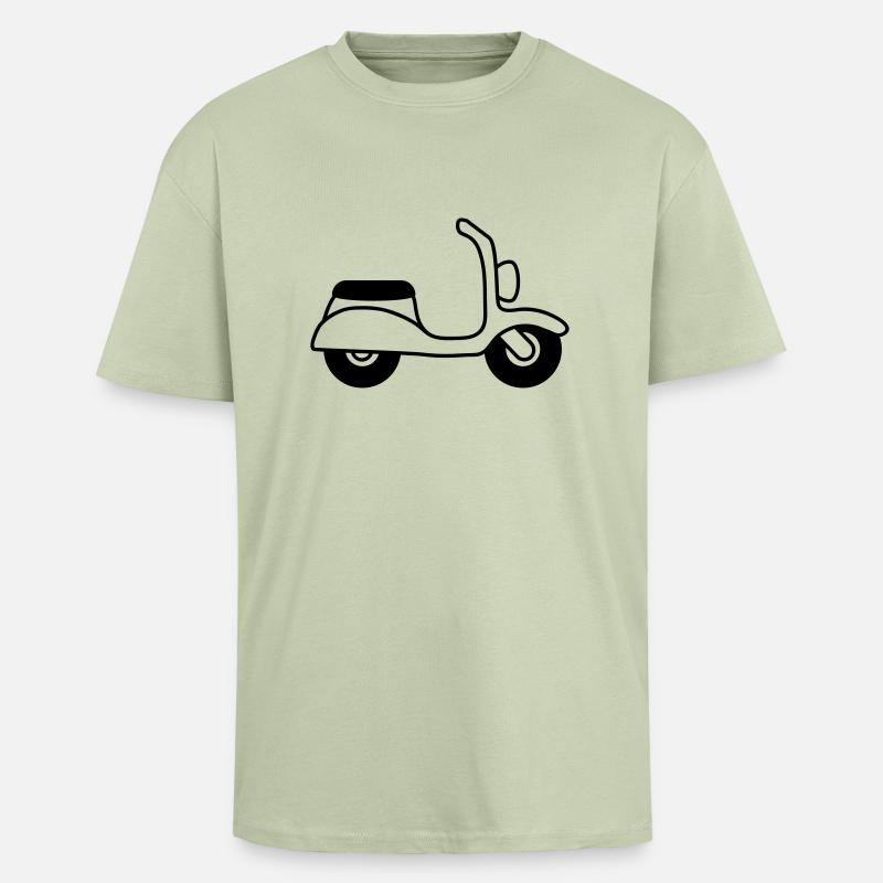 Moped - T-shirt unisexe oversize épais - vert sauge léger 