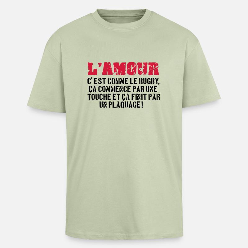 rugby - Unisex Oversized Heavyweight T-shirt - soft salvia 