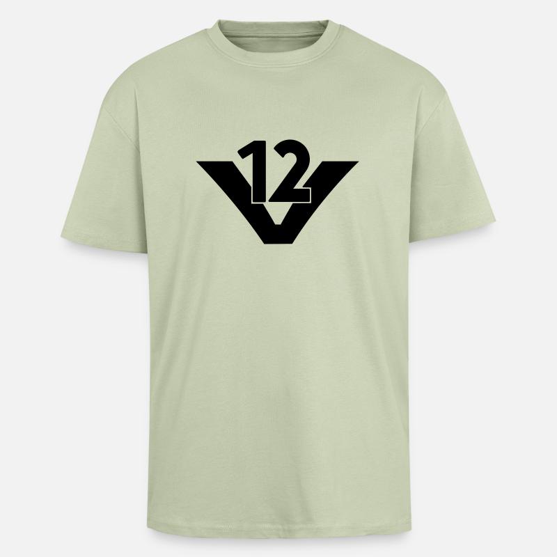 V12 Engine - Oversized Heavyweight Unisex T-Shirt - Leichtes Salbeigrün 