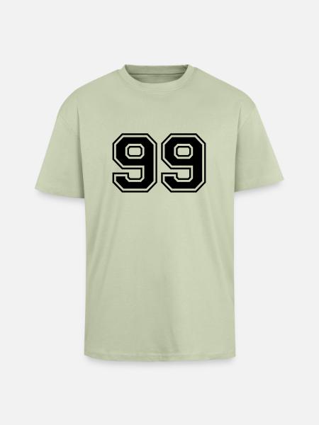 99 - Oversized Heavyweight Unisex T-Shirt - Leichtes Salbeigrün 