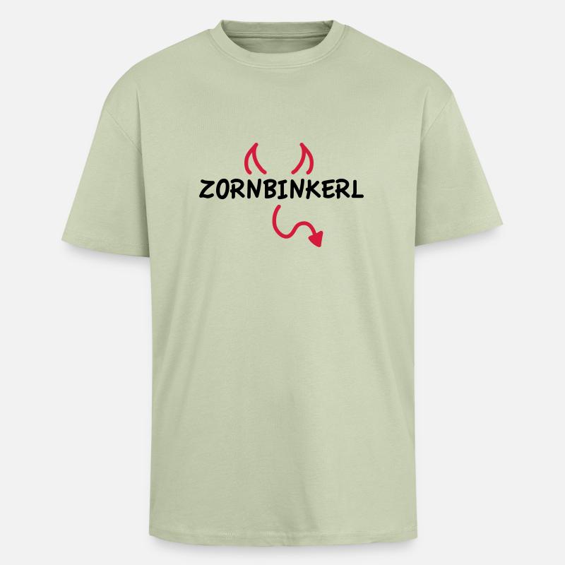 Zornbinkerl - Oversized Heavyweight Unisex T-Shirt - Leichtes Salbeigrün 