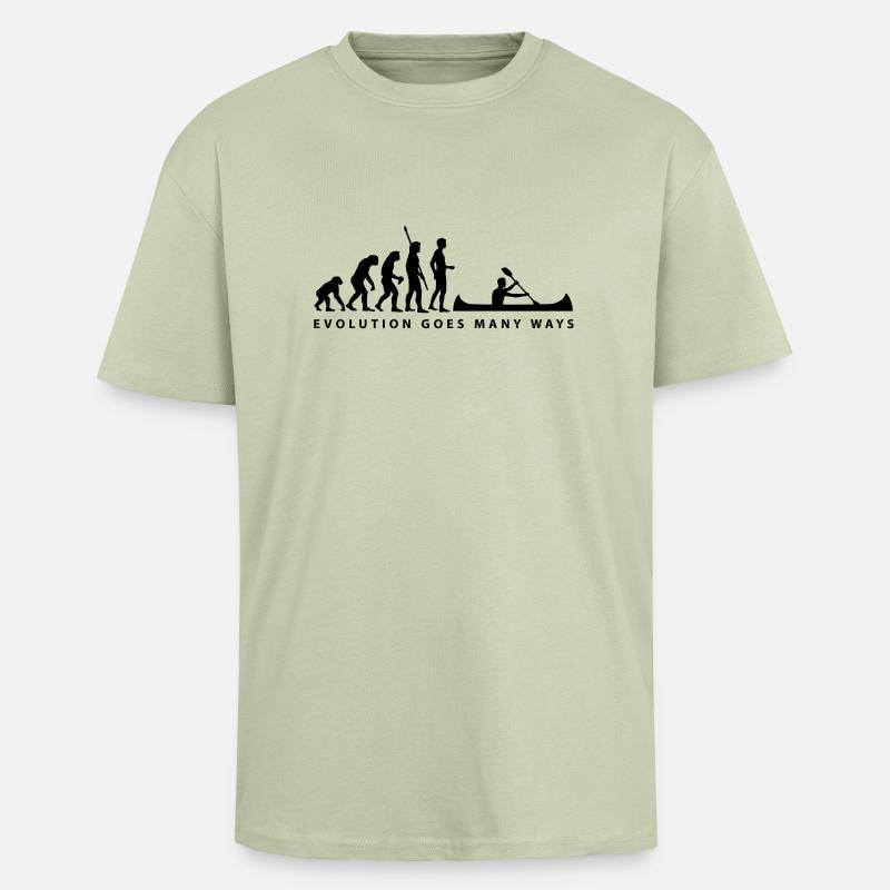 evolution_ruderer_b_1c - T-shirt unisexe oversize épais - vert sauge léger 