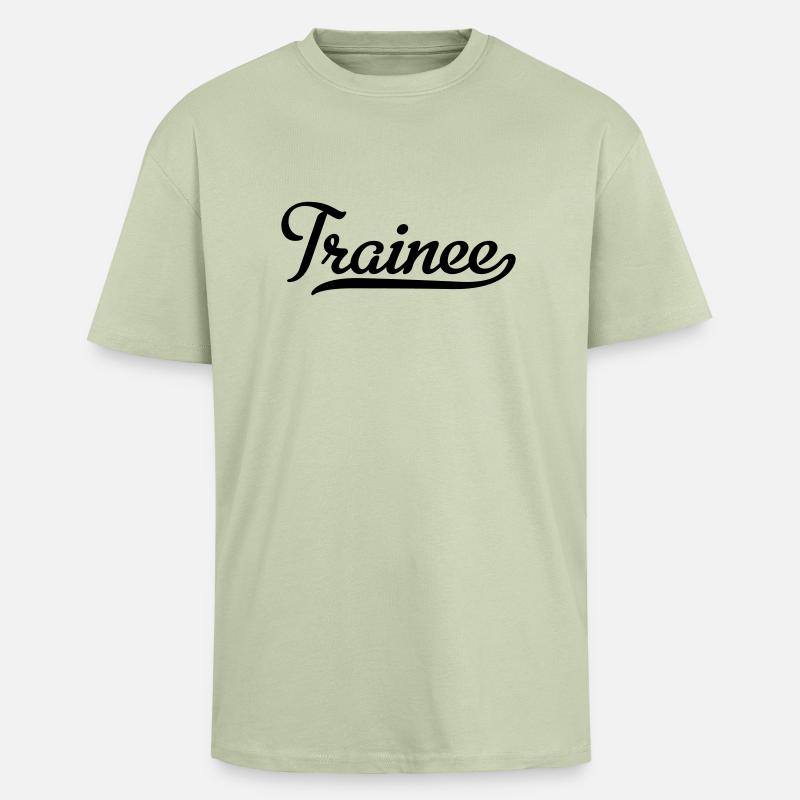 Trainee - Oversized Heavyweight Unisex T-Shirt - Leichtes Salbeigrün 