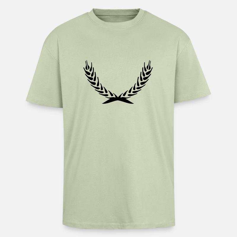 Ähren - Kranz - Oversized Heavyweight Unisex T-Shirt - Leichtes Salbeigrün 