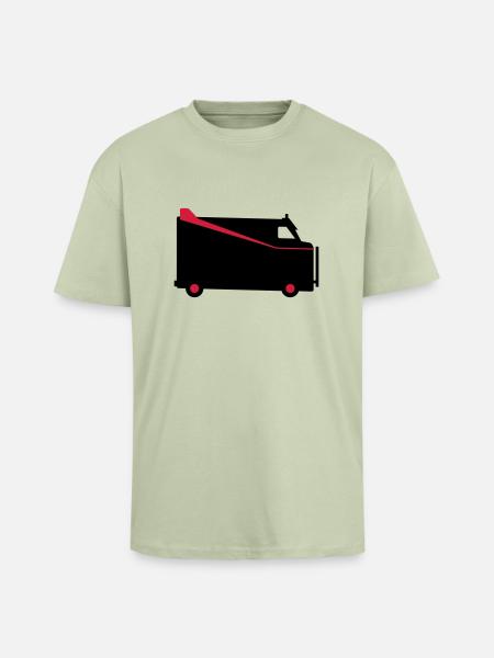 a team van - T-shirt unisexe oversize épais - vert sauge léger 