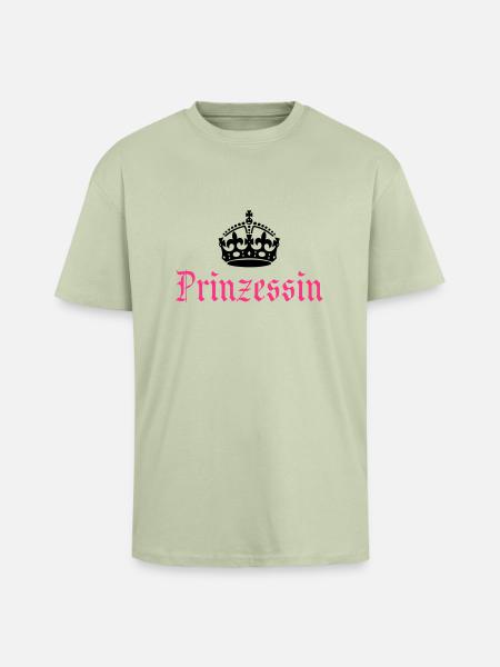 Princess with crown - Unisex Oversized Heavyweight T-shirt - soft salvia 