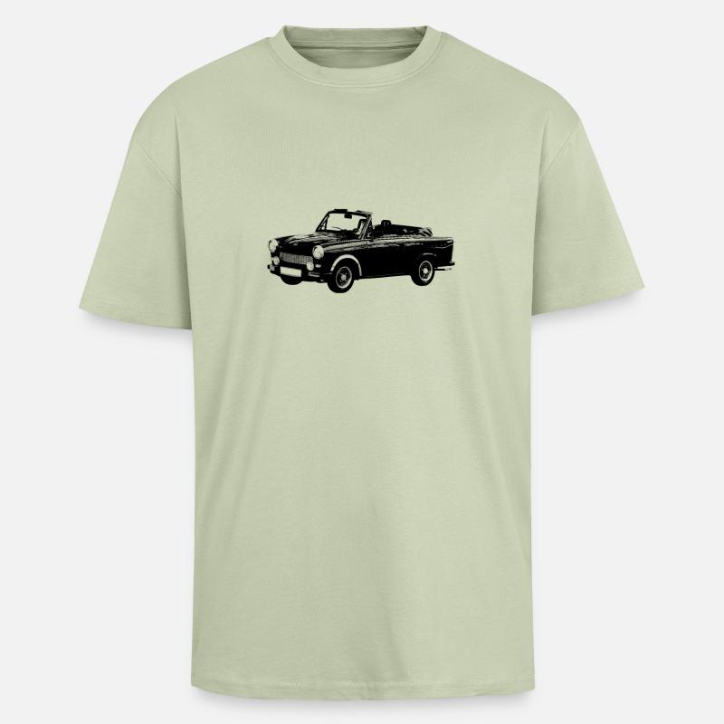  601 Décapotable - T-shirt unisexe oversize épais - vert sauge léger 
