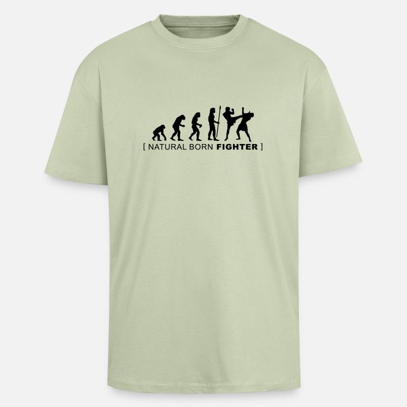 evolution_martialarts - T-shirt unisexe oversize épais - vert sauge léger 