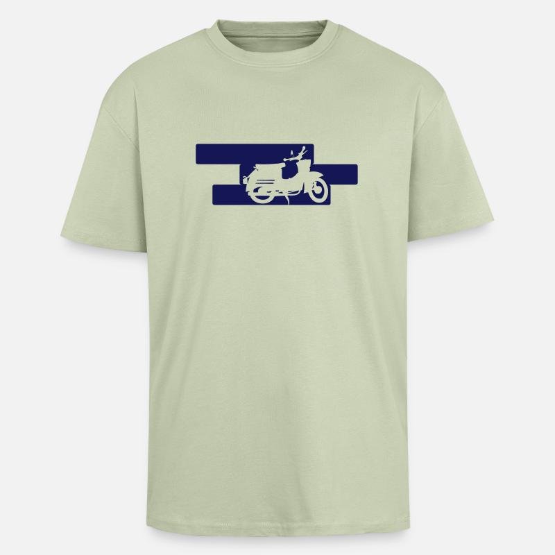 Schwalbe KR50 - T-shirt unisexe oversize épais - vert sauge léger 