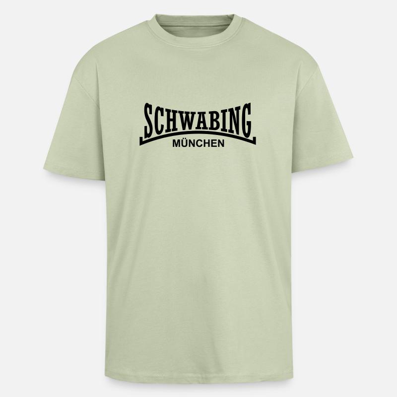 schwabing_muenchen - Oversized Heavyweight Unisex T-Shirt - Leichtes Salbeigrün