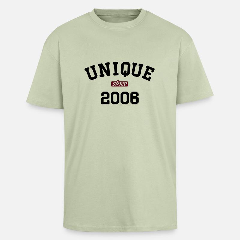 Unique Since 2006 - Oversized Heavyweight Unisex T-Shirt - Leichtes Salbeigrün