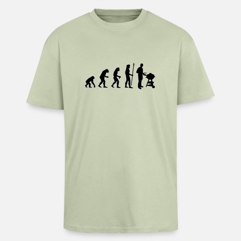 evolution_grill1 - Unisex Oversized Heavyweight T-shirt - soft salvia 