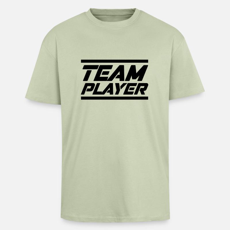 d’équipe - T-shirt unisexe oversize épais - vert sauge léger