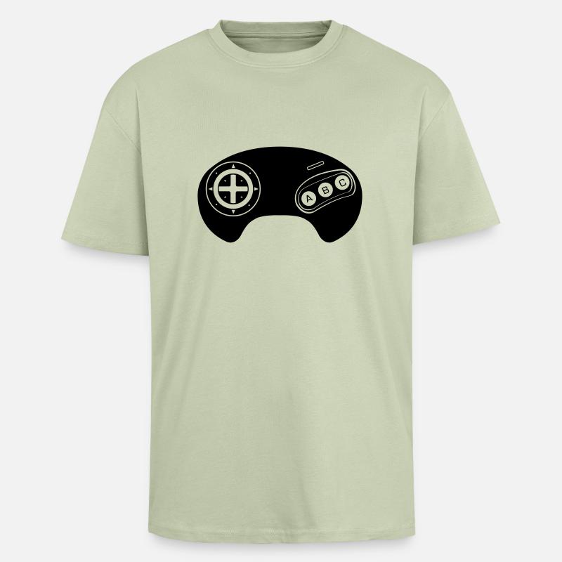 Mega Retro Controller - Oversized Heavyweight Unisex T-Shirt - Leichtes Salbeigrün