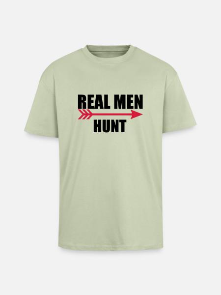 2 real men hunt - Unisex Oversized Heavyweight T-shirt - soft salvia 