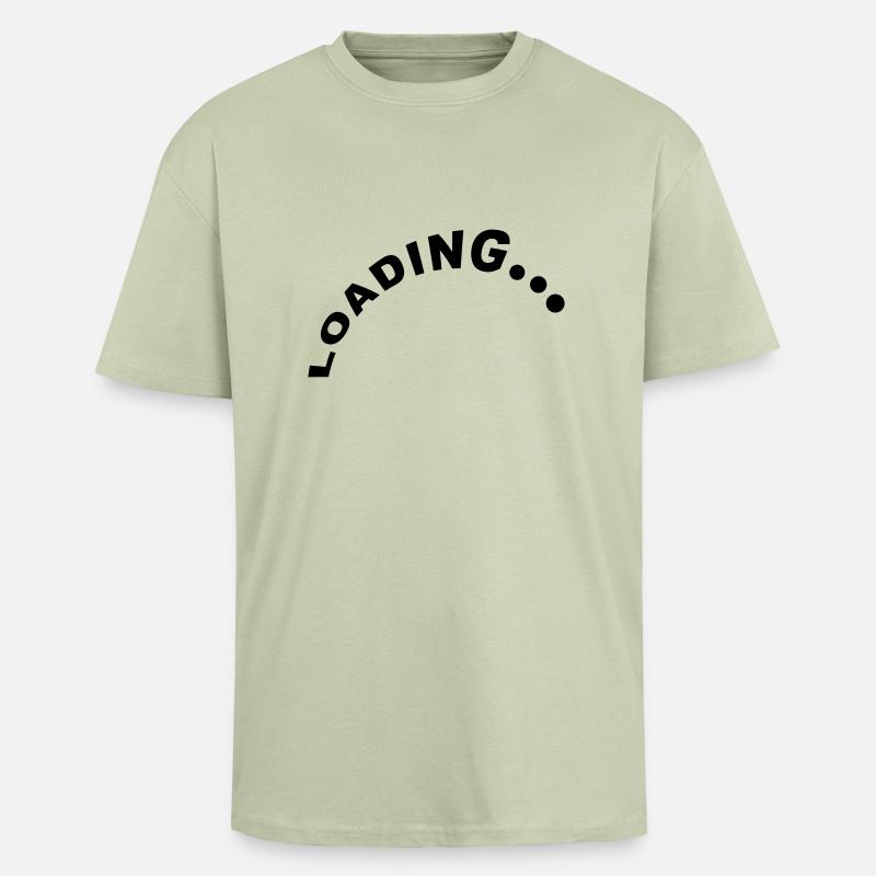 Loading Design - T-shirt unisexe oversize épais - vert sauge léger 