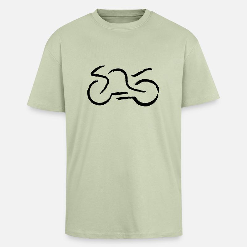 motorrad - Oversized Heavyweight Unisex T-Shirt - Leichtes Salbeigrün 