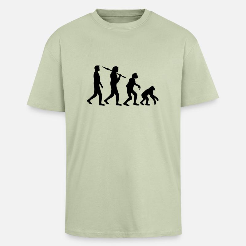 devolution - Oversized Heavyweight Unisex T-Shirt - Leichtes Salbeigrün 