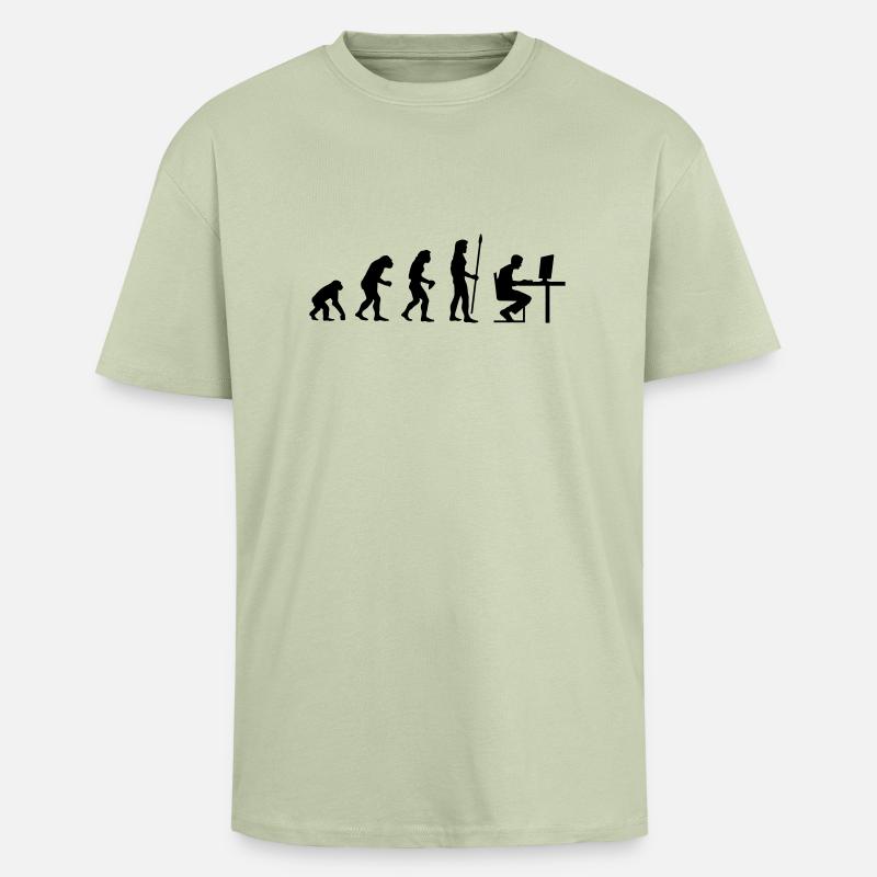 evolution_pc_gamer2 - Oversized Heavyweight Unisex T-Shirt - Leichtes Salbeigrün 