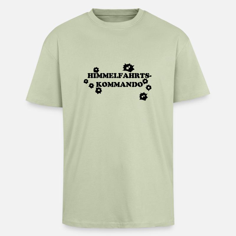 HIMMELFAHRTSKOMMANDO - Oversized Heavyweight Unisex T-Shirt - Leichtes Salbeigrün 
