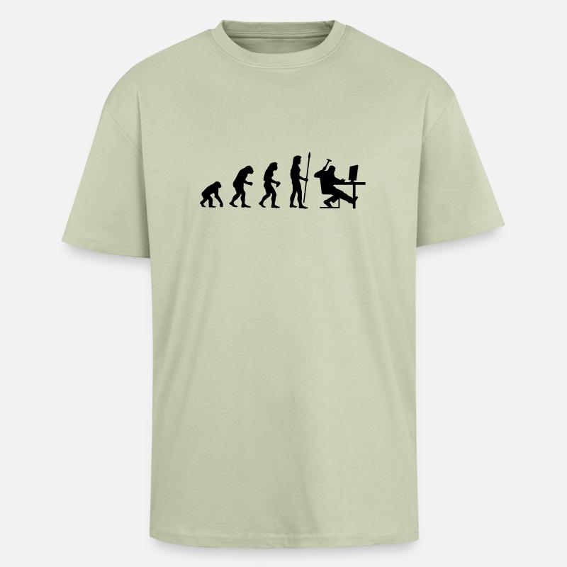 evolution_pc_1 - Unisex Oversized Heavyweight T-shirt - soft salvia 