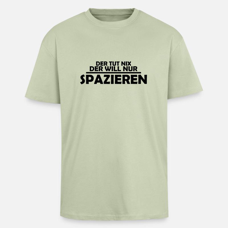 spazieren - Oversized Heavyweight Unisex T-Shirt - Leichtes Salbeigrün 