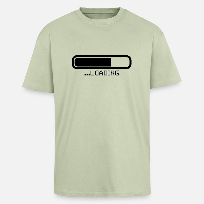 loading_gl1 - T-shirt unisexe oversize épais - vert sauge léger 