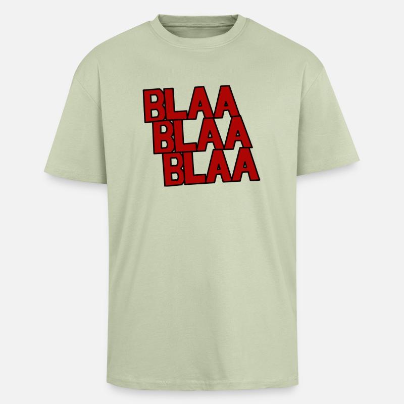 RedBlaa - T-shirt unisexe oversize épais - vert sauge léger 