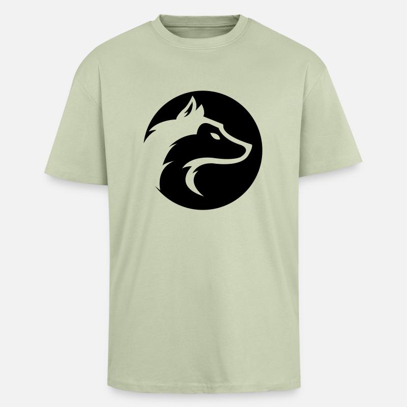 wolf - Oversized Heavyweight Unisex T-Shirt - Leichtes Salbeigrün 