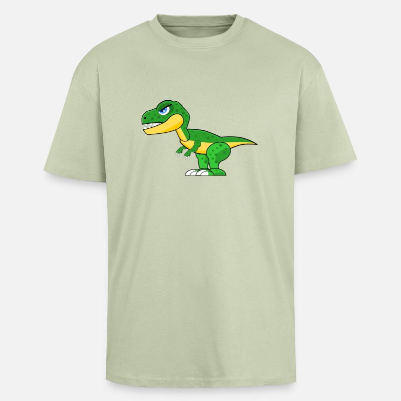 dinosaur - Unisex Oversized Heavyweight T-shirt - soft salvia 