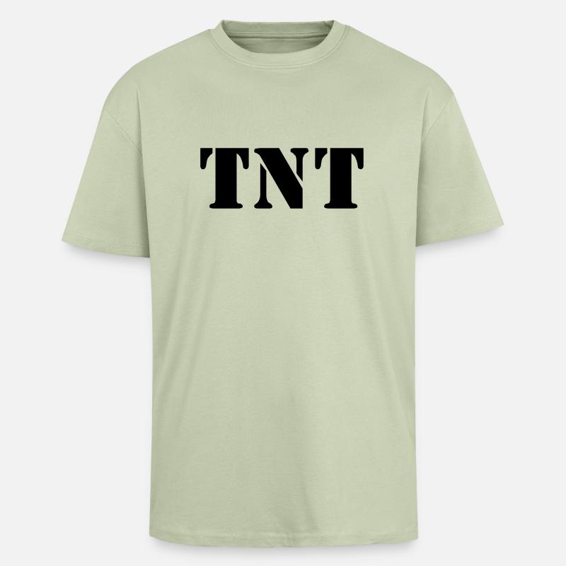 TNT Dynamit - Oversized Heavyweight Unisex T-Shirt - Leichtes Salbeigrün 